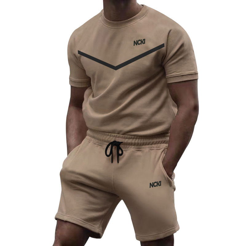 

Men Shorts Tracksuits Summer Brand Shorts Sets Letter Print T Shirt Short Sleeve Suits Man Fashion Casual Joggers Gym 2 Pieces Sets, Price different