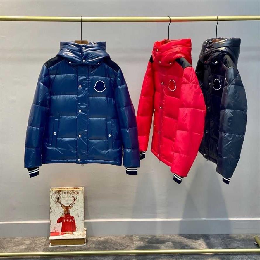 

Designer Luxury Monclair Classic Winter Men Jackets Women Down Fashion Cap Pattern Print Coats Outdoor Warm Casual Parkas Coat 010289x, Black