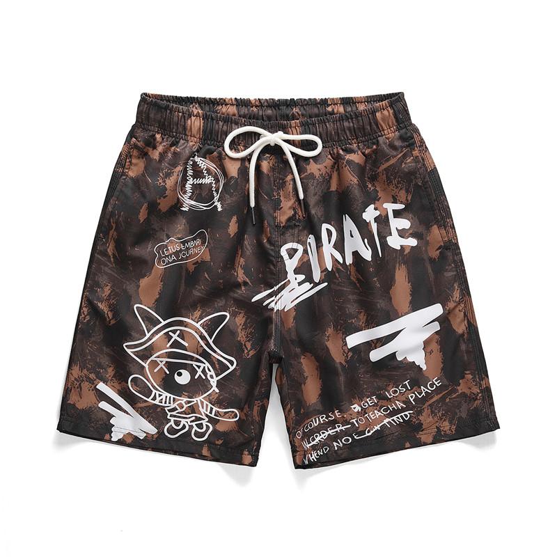 

Men's Shorts Summer Casual Printed Short Pants Fashion Thin Mesh Quick-Drying Loose Breathable Beach ShortMen's, 01
