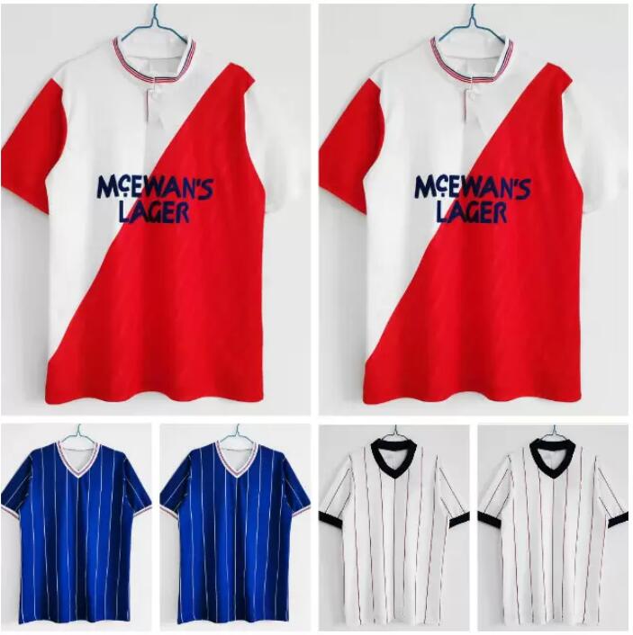 

1982 1983 soccer jerseys Retro 82 83 away white Vintage GASCOIGNE ALBERTZ FERGUSON Classic football shirts thai quality -2XL