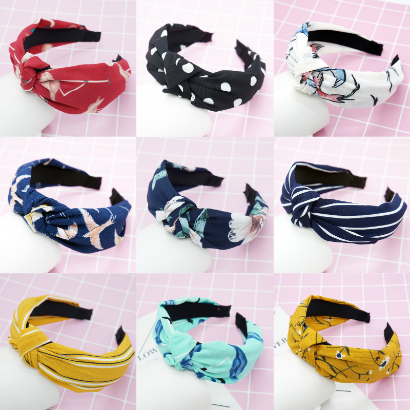 

Top Knot Turban Twist Hairband Retro Elastic Hair Hoop Headwrap Headband for Women Print Headdress Accessories 220716