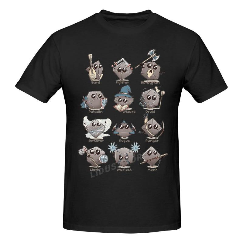 

Men' T-Shirts Kawaii DnD Classes T Shirt Harajuku Clothing Short Sleeve Cotton Streetwear Graphic Tshirt TeesMen, Ld deep heather