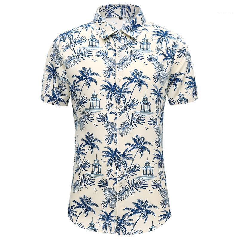 

Men's Casual Shirts Loldeal Men Shirt Short-sleeved Buttoned Hawaiian Soft And Cool Design Print, Red