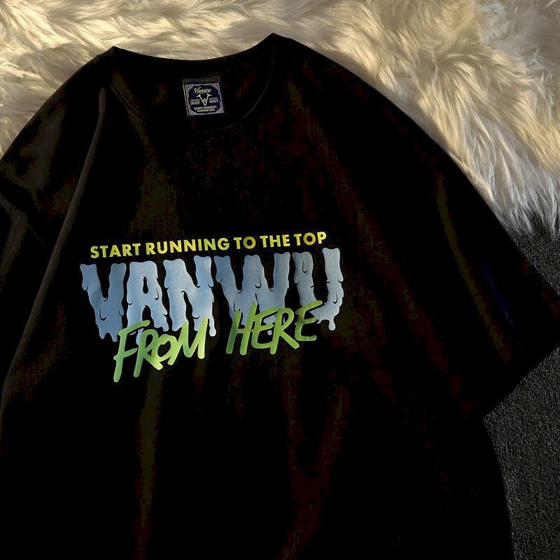 

Men's T-Shirts Gothic Loose Streetwear Black Harajuku Letter Print Women Tees Summer Fashion Punk Short Sleeve Casual Vintage