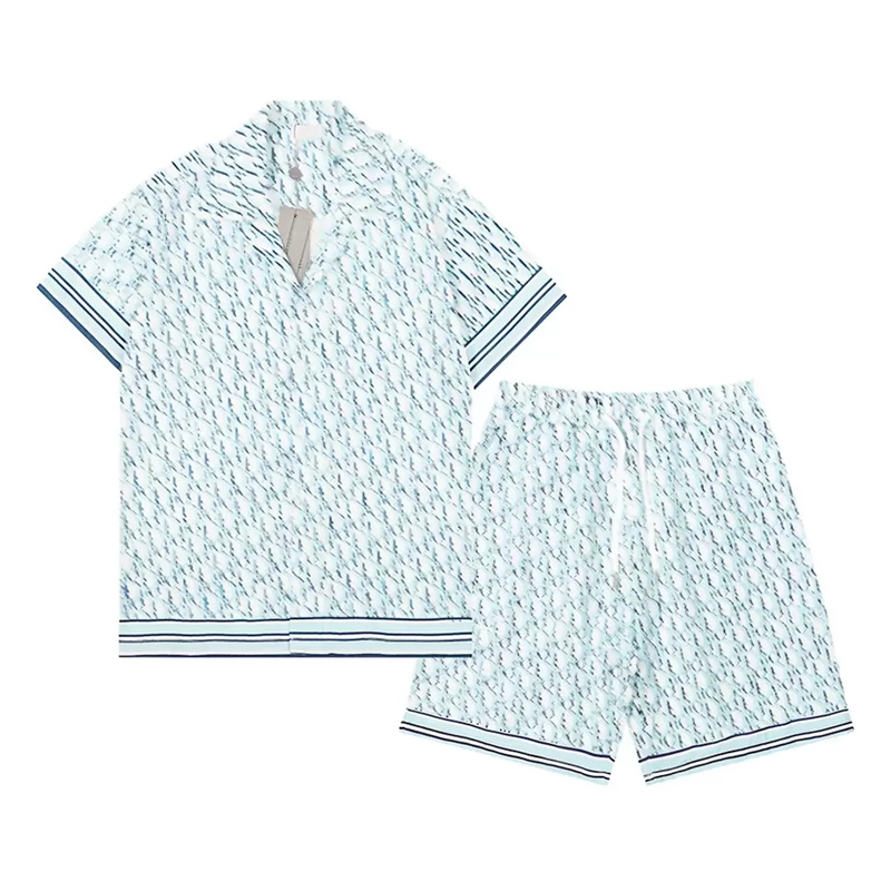 Mens Fashion Summer Suits Casual Tracksuits Classic Letter Pattern Print Men's Short Sleeve & Shorts Men Tops Boys Tees 22ss