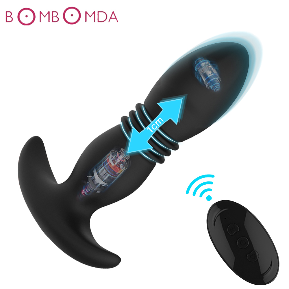 Anal Vibrator Wireless Remote Control Thrusting Butt Plug Dildo for Woman Male Prostate Massager sexy toy For Men