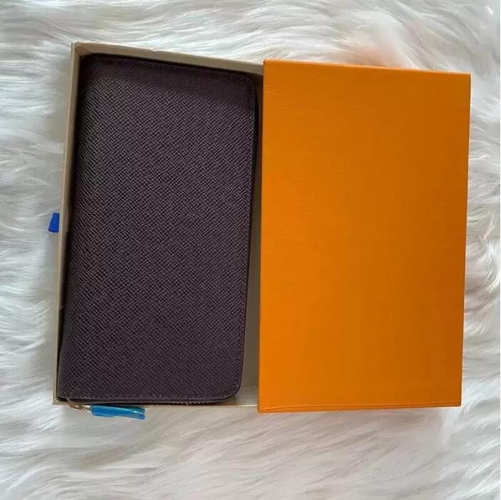 

Fashion women men clutch wallet leather wallets single zipper wallets designer lady male long and short classical coins purse with orange box card 60017 011, Yellow flower