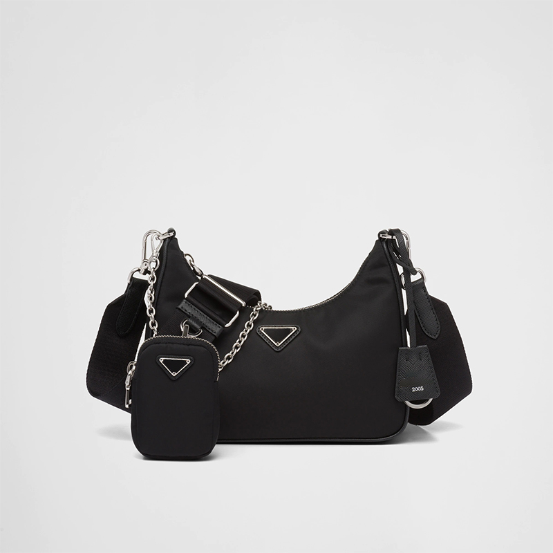 

Women Handbags Luxurys Wallet Designer Shoulder Crossbody Bag Nylon underarm Bags High Quality Purses Pr Re-Edition 2005 3pcs set handbag Chest bag, Sky blue