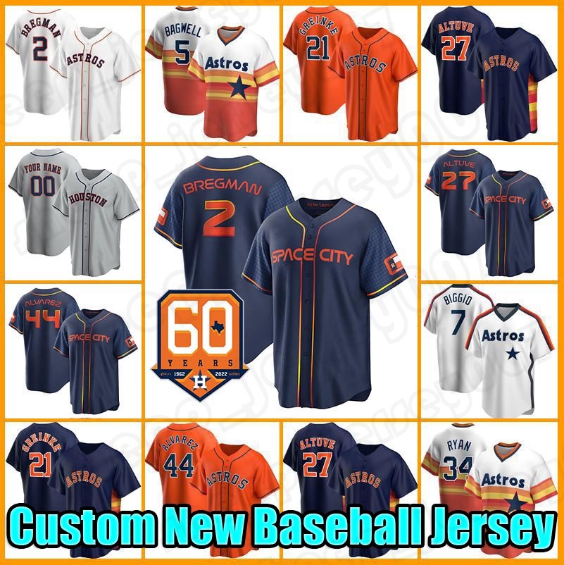 

27 Jose Altuve 7 Craig Biggio Alex Bregman Baseball Jersey Nolan Ryan Jeff Bagwell Yordan Alvarez Astros Justin Verlander Carlos Correa Yuli Gurriel Men Women, Custom men(taikongren)