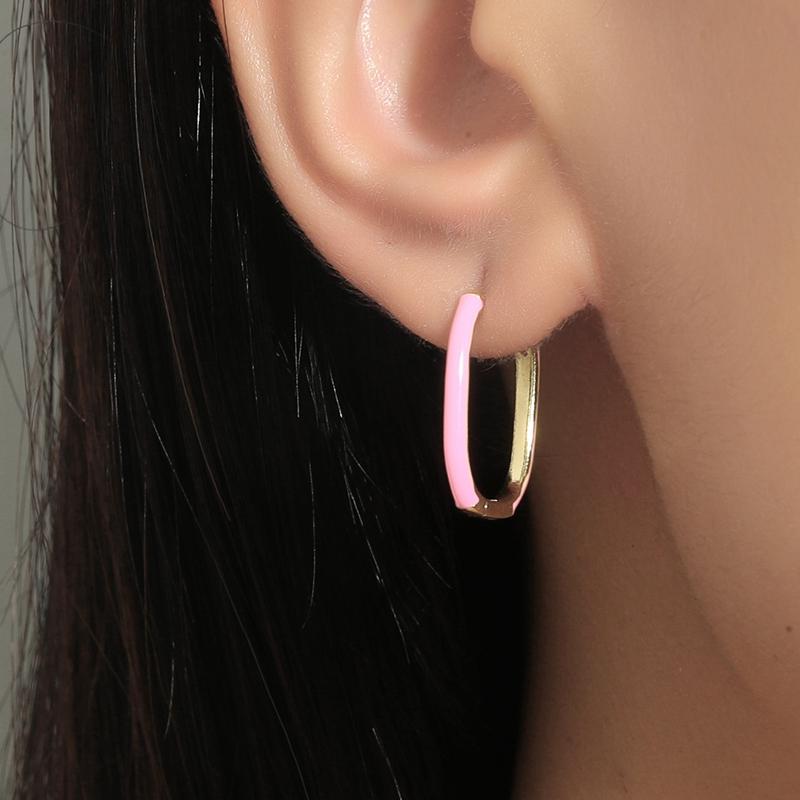 

Dangle & Chandelier Earrings 2022 Trend Square Colorful Enamel Glaze Stud 1 Pair For Women Beautiful Simple Geometric Jewelry GiftDangle
