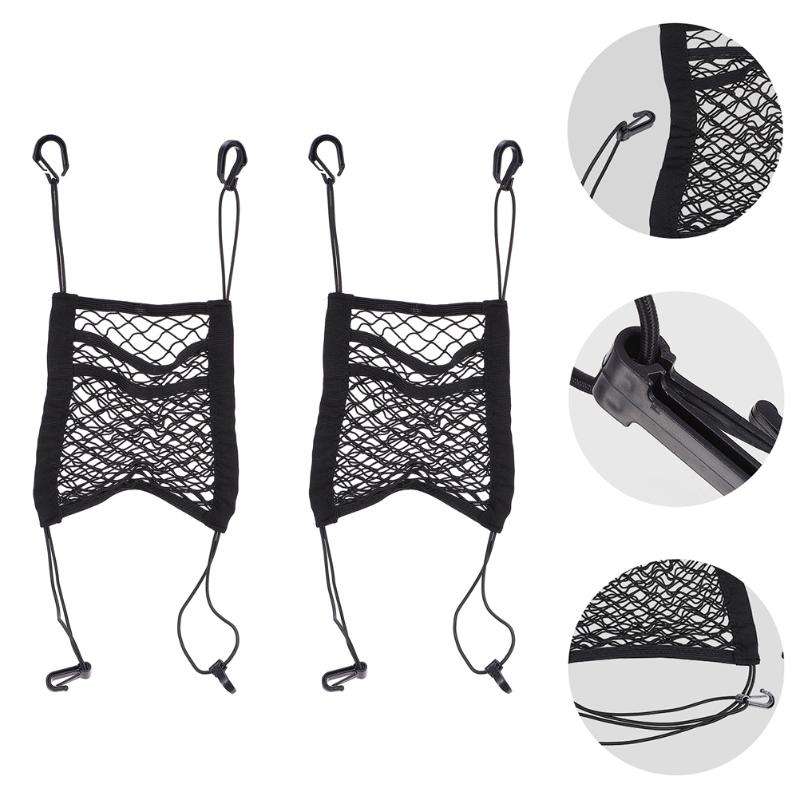 

Car Organizer 2pcs Practical Elastic Seats Storage Pockets Net Pocke BagCar