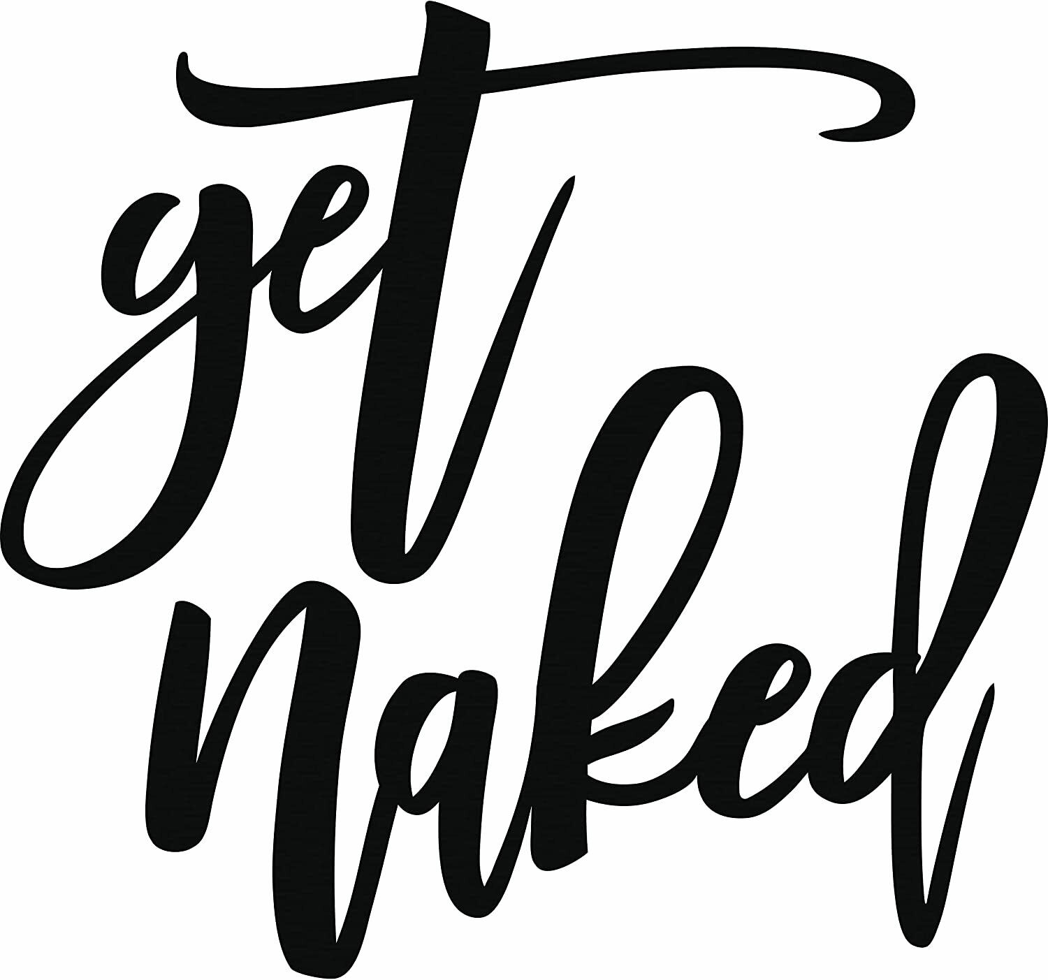 

18'X 25' Get Naked Sign for Bathroom Wall Decor Bath Word Art Metal Letters