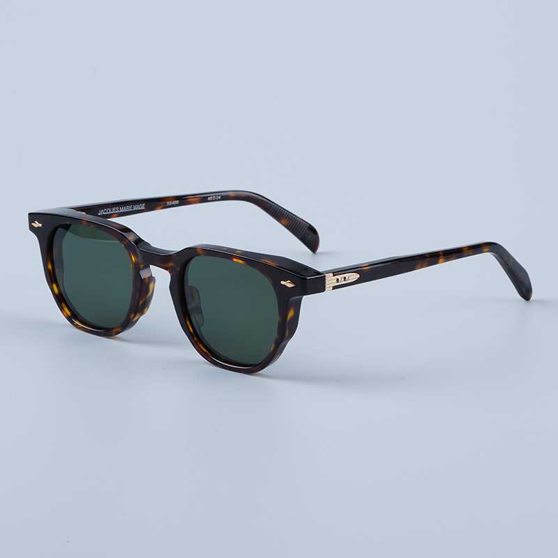 

Sunglasses Japanese Designer Brand High Density Acetate Irregular Vintage Retro Tortoise Solar Glasses For Men And WomenSunglasses