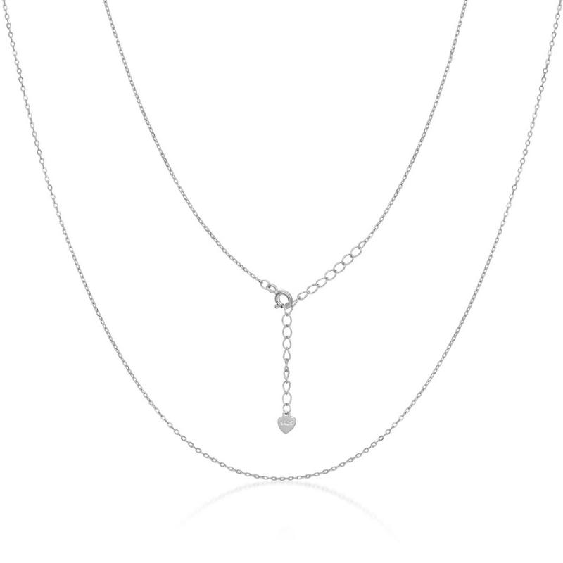 

Chains ALLNOEL 925 Sterling Silver Necklace Chain Lovely Heart Cross Rolo Gold Plated 400mm Plus 50mm Can Be Adjustable 3 Colors