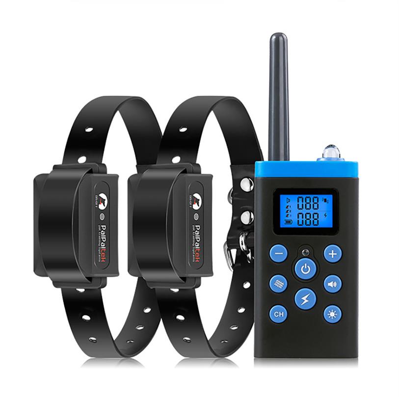 

WaterProof 1000M Remote Control Dog Training Collar With Deep Vibration Electric Shock Led Light For Pet Dogs Train Products258R