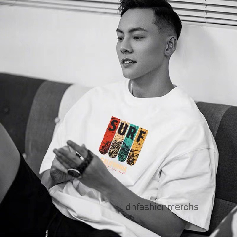 

designer t shirt Yu wenle tshirts mens brand Short Sleeve T round neck white cotton loose mens half sleeve tshirts beach top summer clothes, Short-8147 white