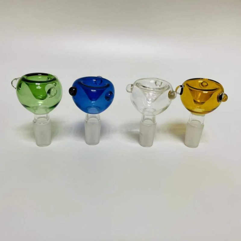 

1piece smoking pipe 14mm Male glass bong bowl piece Hookah Glass Filter Funnel Handle Nail Joint For Smok Tobacco Dab Rigs Bongs