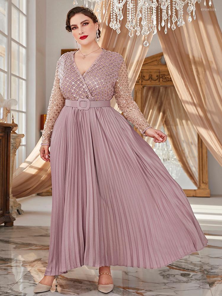 

Plus Size Dresses Women Maxi 2022 Luxury Designer Chic Elegant Large Long Sleeve Evening Party Prom Wedding Robe ClothingPlus Elro22, Blue