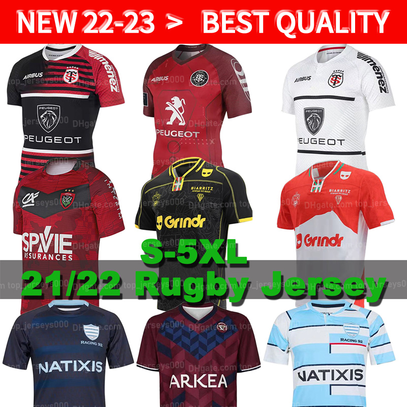 

21/22 BIARRITZ Toulouse Racing 92 rugby jersey 2021 2022 Stade Toulousain Rctoulon Union Bordeaux Begles home away Perpignan DOMICILE EXTERIEUR Shirts Top Size S-5XL, Racing 92 home jersey
