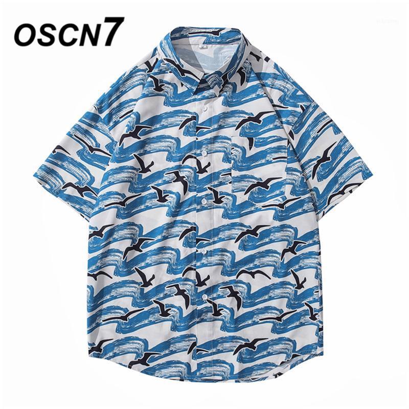 

Casual Printed Short Sleeve Shirt Men Street 2022 Hawaii Beach Oversize Women Fashion Harujuku Shirts For 5224 Men's, Black