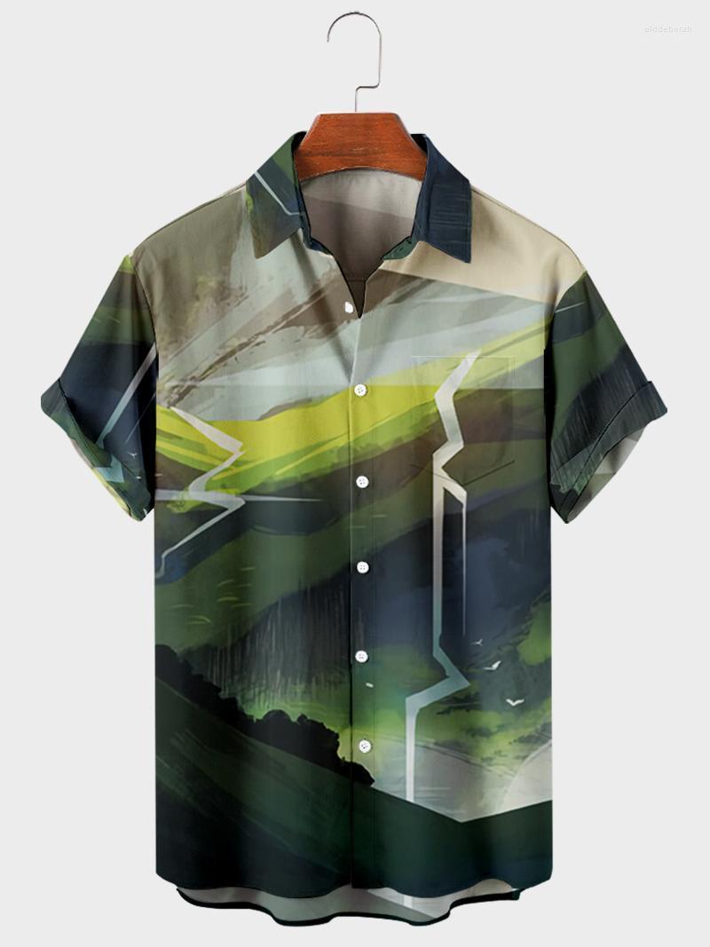 

Men's Casual Shirts 2022 Trend Harajuku Spring/Summer Plaid Shirt Short Sleeve Chest Pocket Design Fashion Print Button 5 Eldd22, 1 b a606