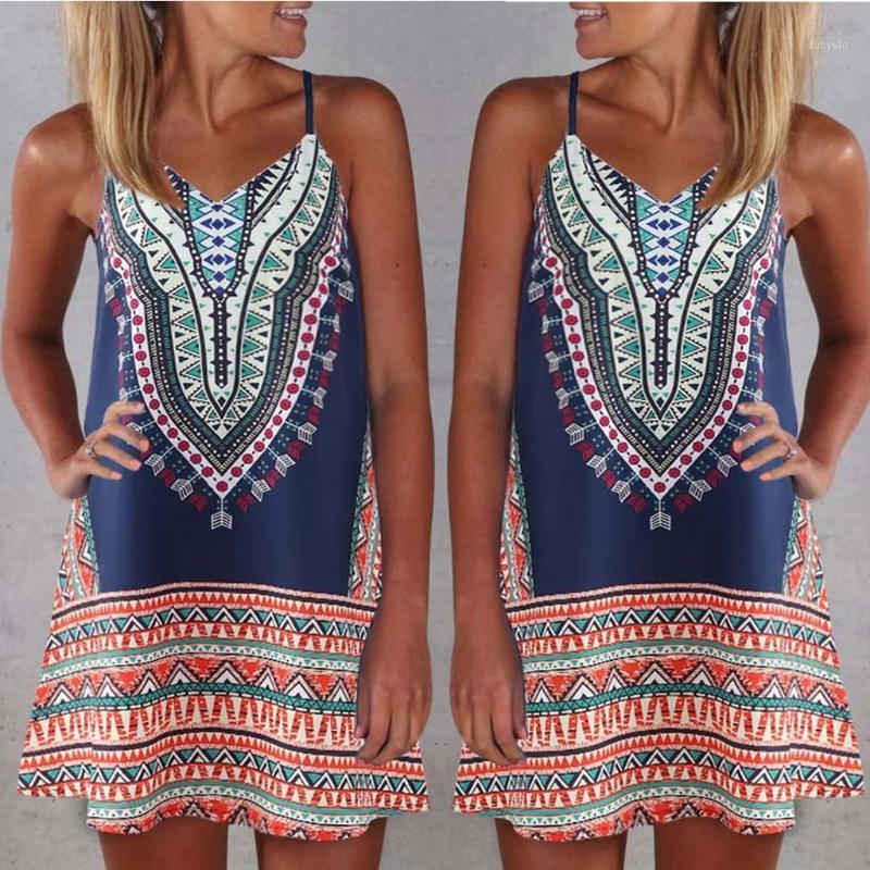 

Womens Summer Dress V-neck Print Color Block Sleeveless A-line Maxi Mini Sundress Casual Party Cami Dresses Vestidos #G3