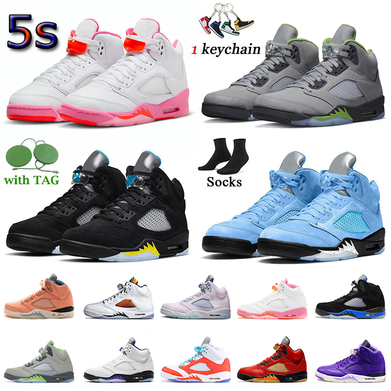 

2022 Jumpman 5s Pinksicle 5 Women Mens Basketball Shoes Aqua Sneakers DJ Khaled x We The Bests Bluebird Athletic Sneakers Trainers, B23 easter 40-47