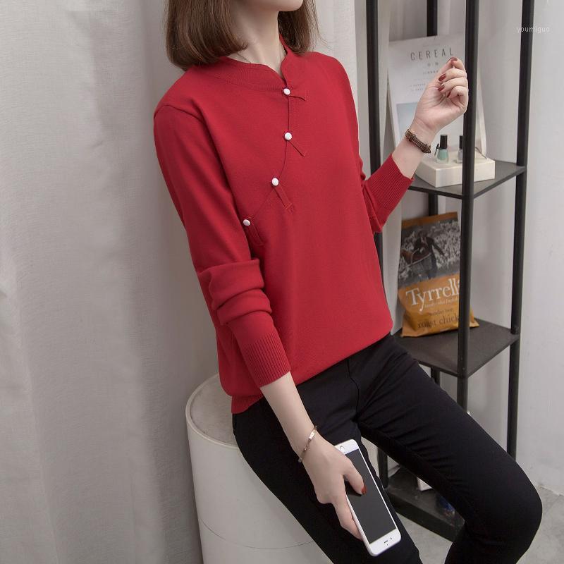 

Plus Size Knitting Blouse Women Blusas Womens Tops And Blouses Red Black 946 Women's & Shirts