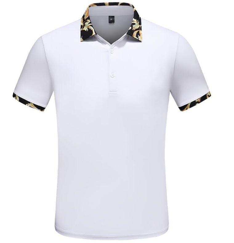 

Luxury Casual mens T shirt breathable polo Wear designer Short sleeve T-shirt 100% cotton high quality wholesale black and white size M- @06, Multi