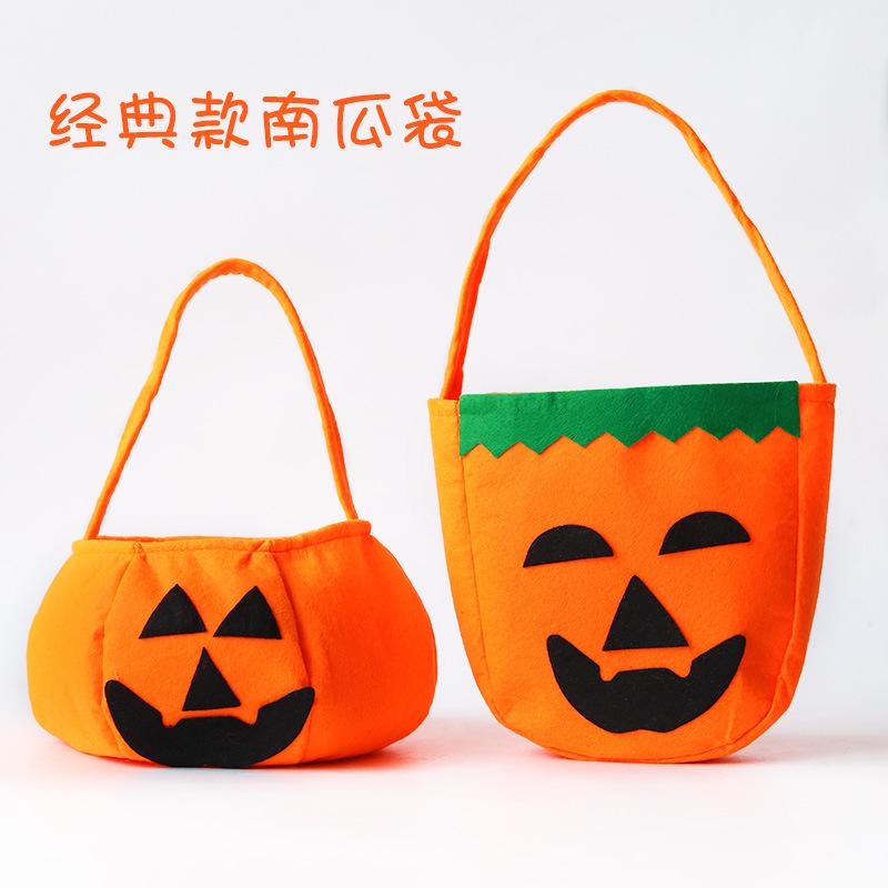 

Party Decoration Halloween Pumpkin Bag Tote Bags Non-woven Candy Products Storage Bucket Basket