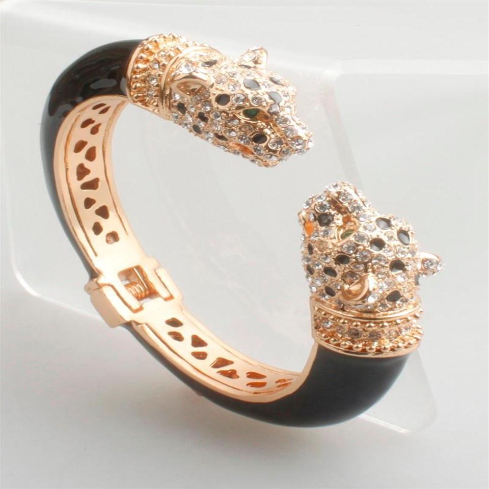 

Bangle GrayBirds High Quality Crystal Enamel Epoxy Animal Bangles Panther Leopard Bracelets Cuff For Women Jewelry GB118812868