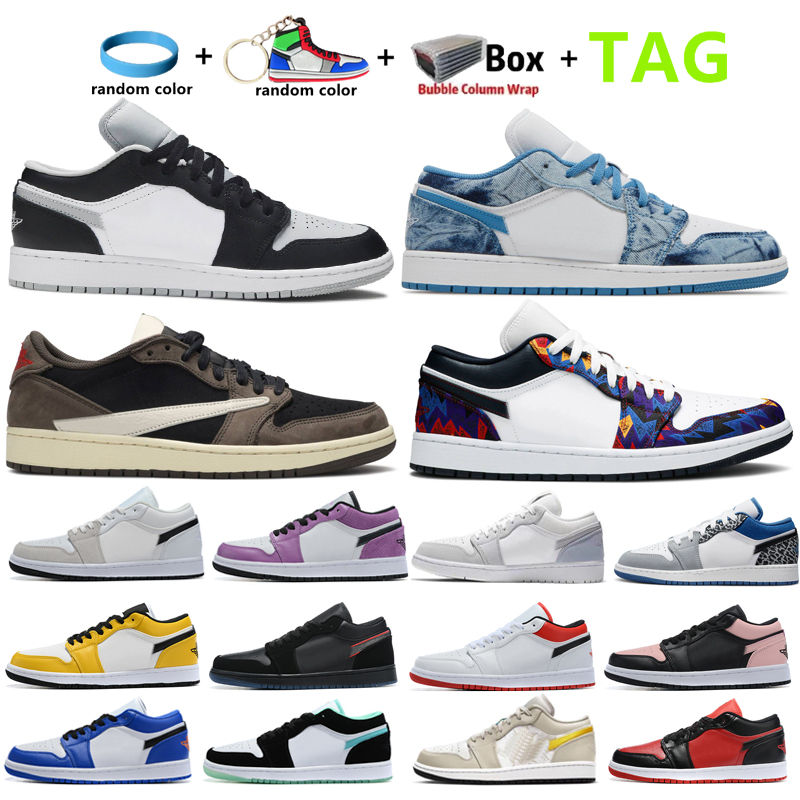 

2022 Low 1 1s Men Women Basketball Shoes Mocha UNC Green Black Toe Light Chocolate Tripe White Smoke Grey Shadow Washed Denim Laser Blue True Unisex Sport Sneakers, Shoebox