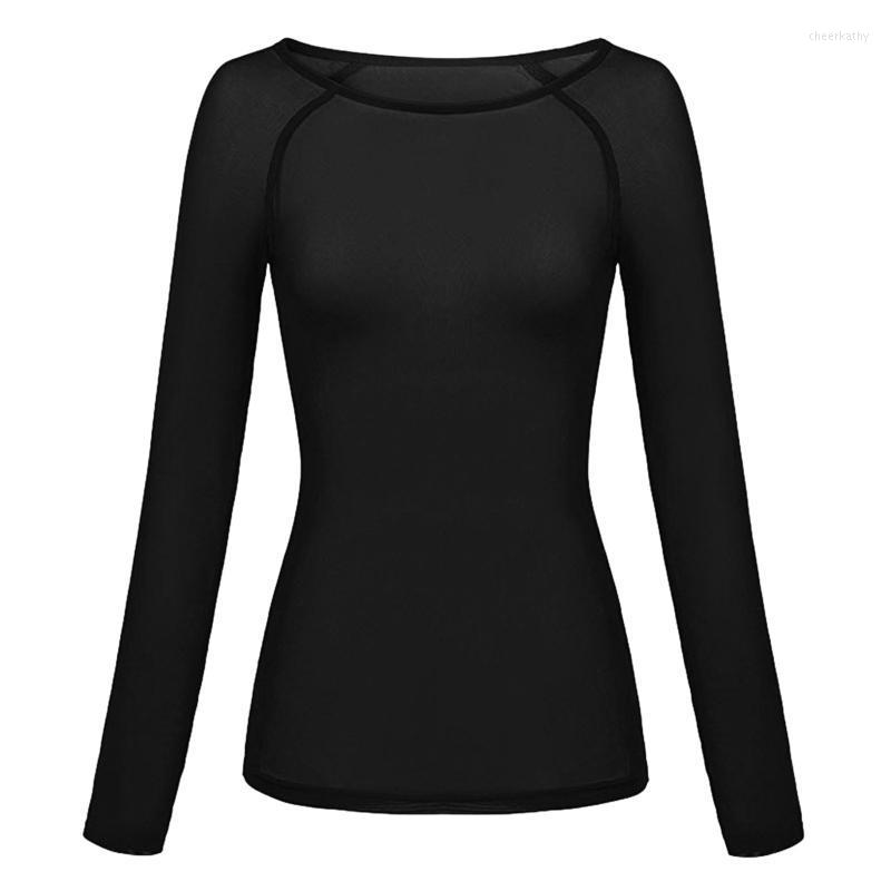 

Women' Blouses & Shirts Short White T Shirt Womens Solid See Through Long Sleeve Seamless Arm Shaper Top Mesh Blouse Petite Ladies Tops Blo, Khaki