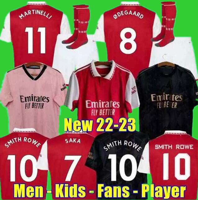 

21 22 23 SMITH ROWE G.JESUS SAKA soccer jersey Fans Player version ODEGAARD ZINCHENKO MARTINELLI TIERNEY ArSen 2021 2022 2023 football tops shirt Men Kids kit uniforms