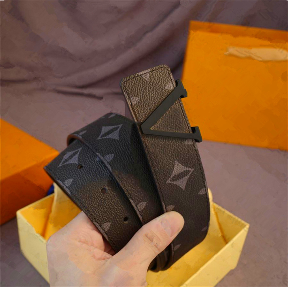 

Men Designers Belts Classic fashion luxury casual letter L smooth buckle womens mens leather belt width 3.8cm with orange box, Have box 3.8cm