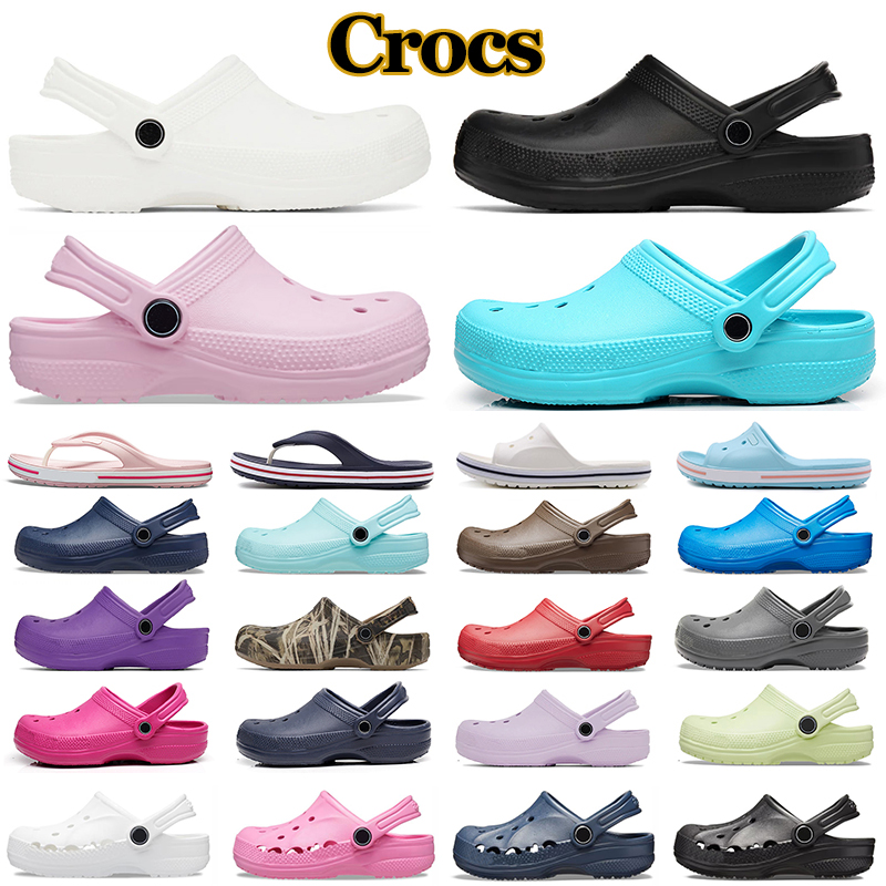 

croc clog slide slippers kids men women desginer sandals slip-on loafers beach shoes triple white black yellow pink, #23 be kind 36-40