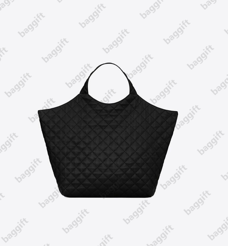 

698651 Luxurys Designer ICARE Maxi Shopping Bags Gaby Quilted Lambskin Womens Brass Metal Hardware Ladies Large Capacity Totes Shoulder Purse, Black