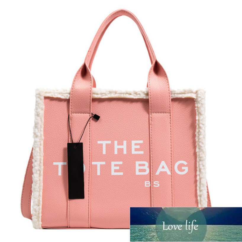 

Women's Fashion Tote Bag lovely Lamb Wool Portable Shopping Bags leather handbag High-Grade European and American trendy Shoulder Messenger Bag, As pic