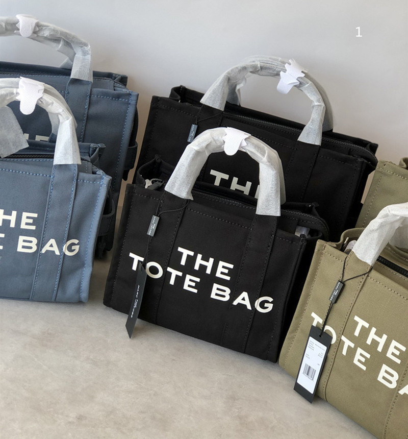 

2022 Marc Jocobs Totes Bags Fashion Shopper Shoulder Bag Canvas Woody Tote Handbags 24cm 32cm Two Size L0092, As pics
