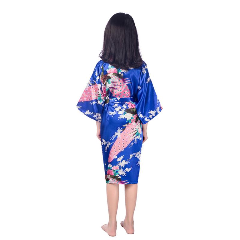

Women' Sleepwear Girls Satin Kimono Robes Wedding Bridesmaid Party Silk Bathrobes Peacock Nightgown Christmas Solid RobresWomen, Purple