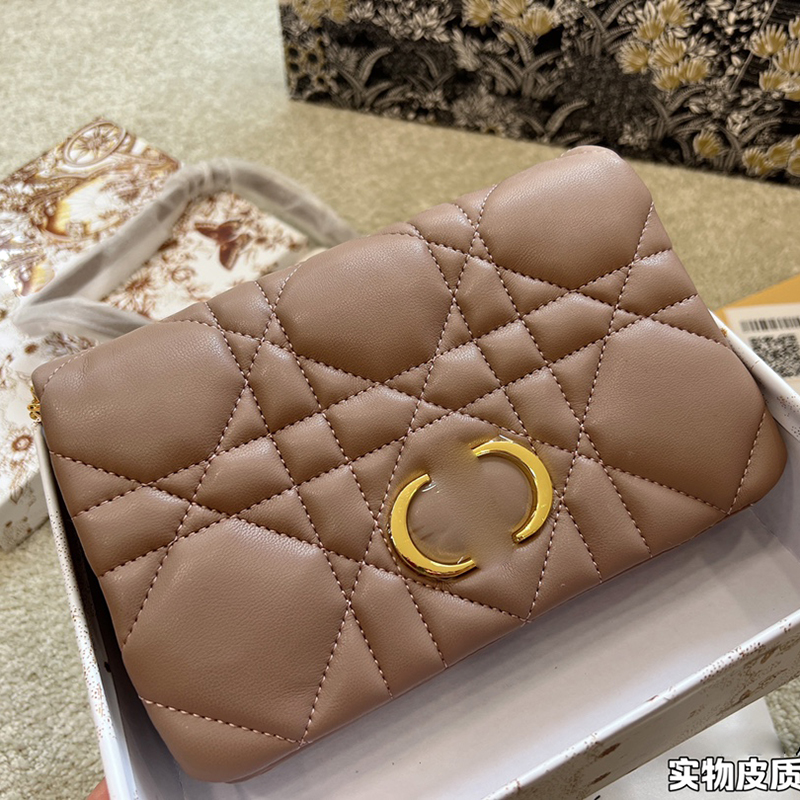 

Chain Crossbody Bag Women Handbags Shoulder Clutch Bag caro Multi Pochette Soft Leather Thread Hardware Letters Magnetic Hasp High Quality Wallet, Gift box (not sold separately)