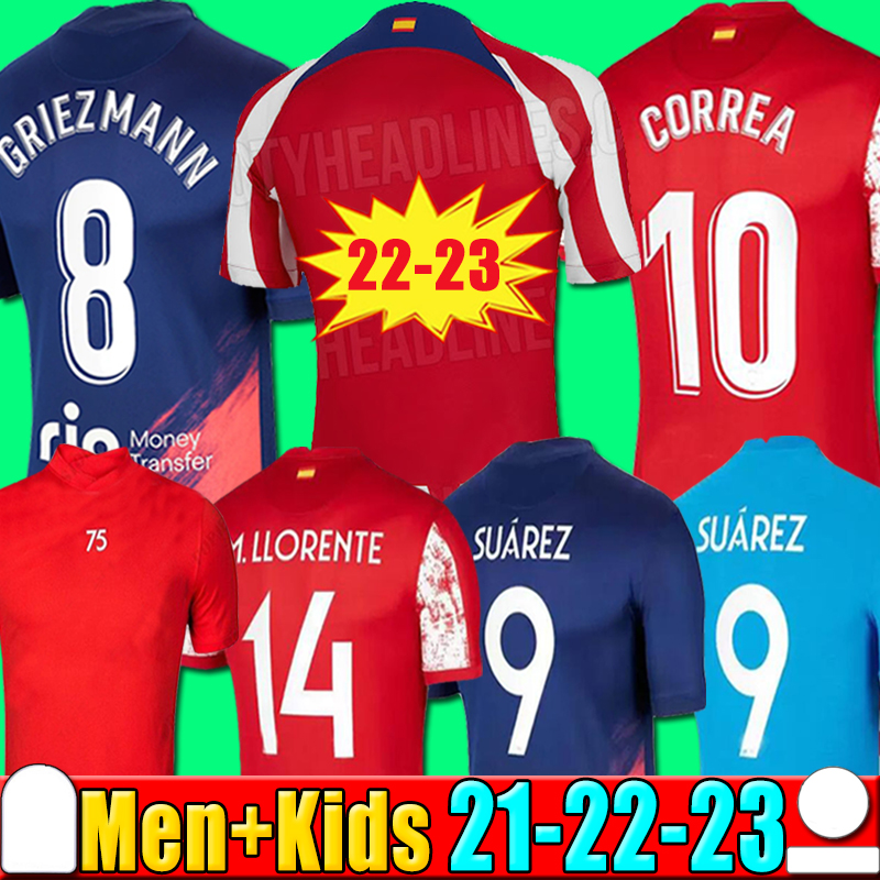 

21 22 23 Soccer Jerseys 75th anniversary 75 Anos JOAO FELIX SUAREZ 2021 2022 CARRASCO CORREA KOKE camiseta de fútbol HERRERA LLORENTE RENAN LODI Football Shirt 999, P04 21 22 away