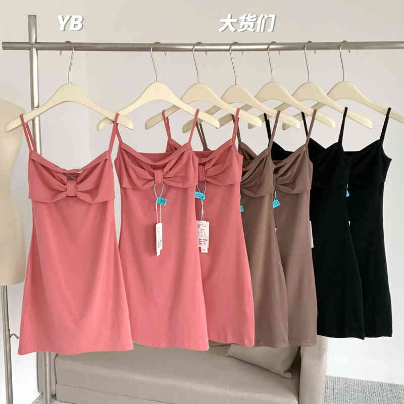 

Casual Dresses Momolancy with ceiling Wan beautiful curve multicolor bow sexy hip wrap suspender skirt LLBE, 2# box