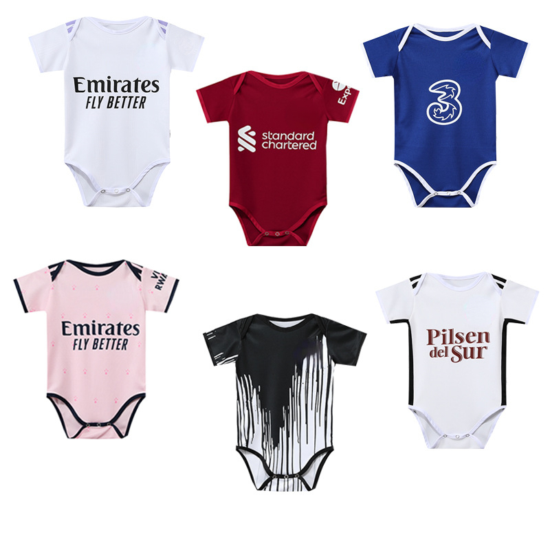

22-23 Baby Soccer Jerseys Jersey Shirts Bodysuit Shirt Uniforms 6-18 Month Kid Sets Kids Suit Boys Girls Child Son 2022 2023, 01 home