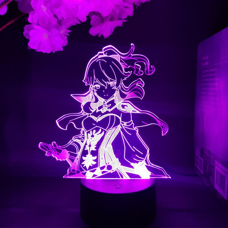 

Night Lights Jean Gunnhildr Genshin Impact Game 3D Light For Bedroom Decor Kawaii Birthday Colorful Gift LED Lamp Gaming Room Setup
