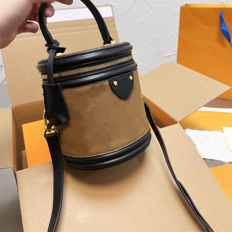 

2022 new Luxury designer Barrel Bag Handbag Purse Barrels Vintage Flowers Handbags Ladies Retro Floral Cowhide Purses Coffee Women Gift handbags bags