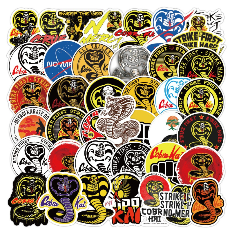 

50Pcs/Lot Cobra Kai sticker Graffiti Kids Toy Skateboard car Motorcycle Bicycle Sticker Decals Wholesale, Multi colors