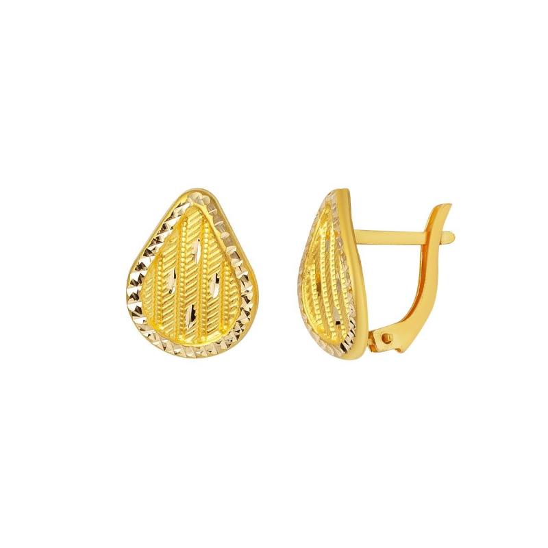 

Clip-on & Screw Back Drop 22 Carat Gold Earrings