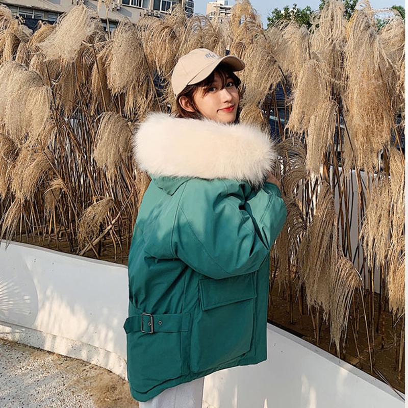 

Fashion Woman Winter Jacket Women Hooded With Fur Thick And Short Loose 8615 Luci22, See chart