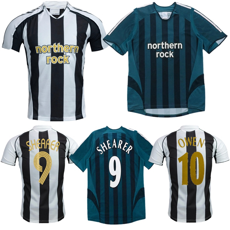 

2005 2006 Alan Shearer testimonial retro soccer jersey 2007 NEWCASTLEs OWEN BOUMSONG DYER Duff AMEOBI MILNER DUFF home away classic vintage football shirt, Alan shearer testimonial jersey